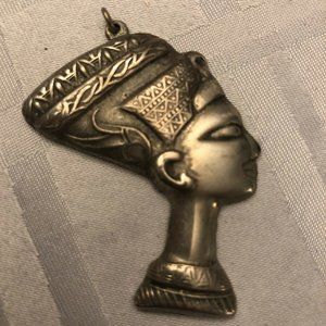 Vintage  "Nefertiti" Egypt African Queen Pendant